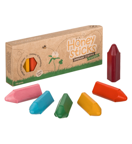 Honey Sticks Triangle Beeswax Crayons 10pk