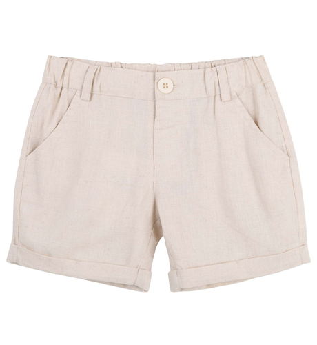 Designer Kidz Finley Linen Shorts - Sand