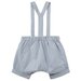 Designer Kidz Finley Linen Suspender Shorts - Ice Blue