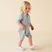 Designer Kidz Finley Linen Suspender Shorts - Ice Blue