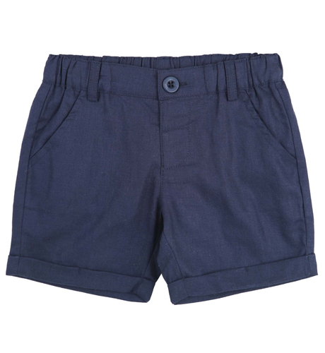 Designer Kidz Finley Linen Shorts - Navy