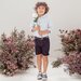 Designer Kidz Finley Linen Shorts - Navy