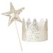 Designer Kidz Princess Party Crown & Wand Set - Gold