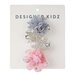 Designer Kidz Sparkle Flower Hair Clip Pack - Gold