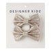 Designer Kidz Glitter Bow Hair Clip Pack - Gold