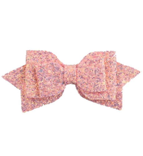 Designer Kidz Sparkle Bow Hair Clip - Pink