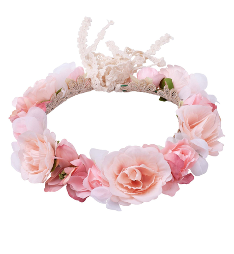 Designer Kidz Juliette Flower Crown - Pink