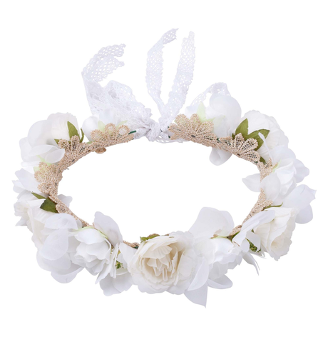 Designer Kidz Juliette Flower Crown - Ivory