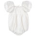 Designer Kidz Grace S/S Tie Back Romper - Ecru