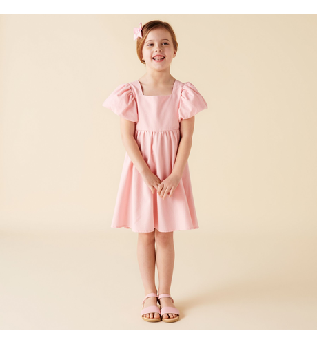 Designer Kidz Grace S/S Tie Back Dress - Pink