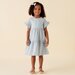 Designer Kidz Alice Gingham S/S Tiered Dress - Blue