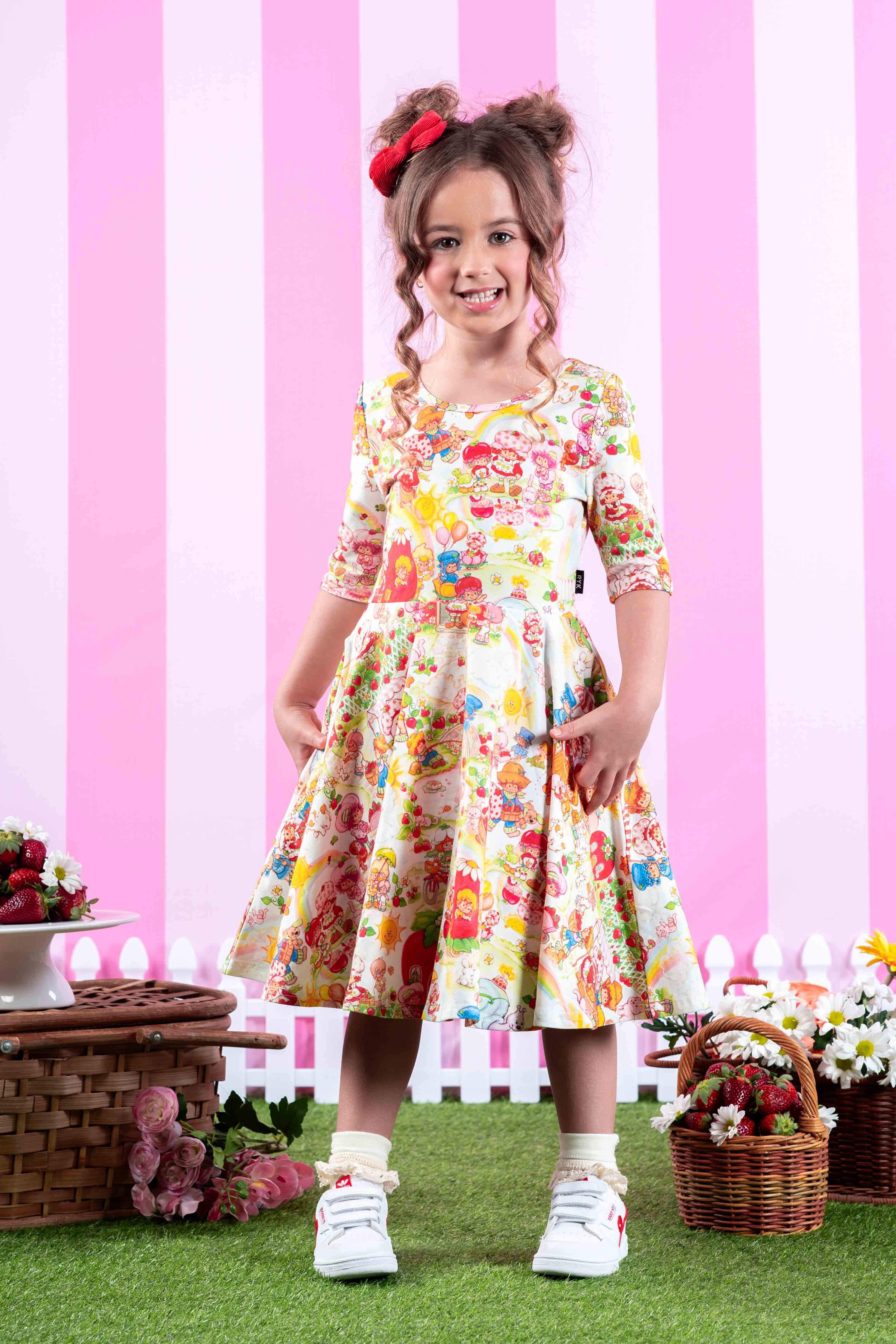 Rock Your Kid Strawberry Land Mabel Dress - CLOTHING-GIRL-Girls Dresses :  Kids Clothing NZ : Shop Online : Kid Republic - S23/24 ROCK YOUR BABY D4  SUM23