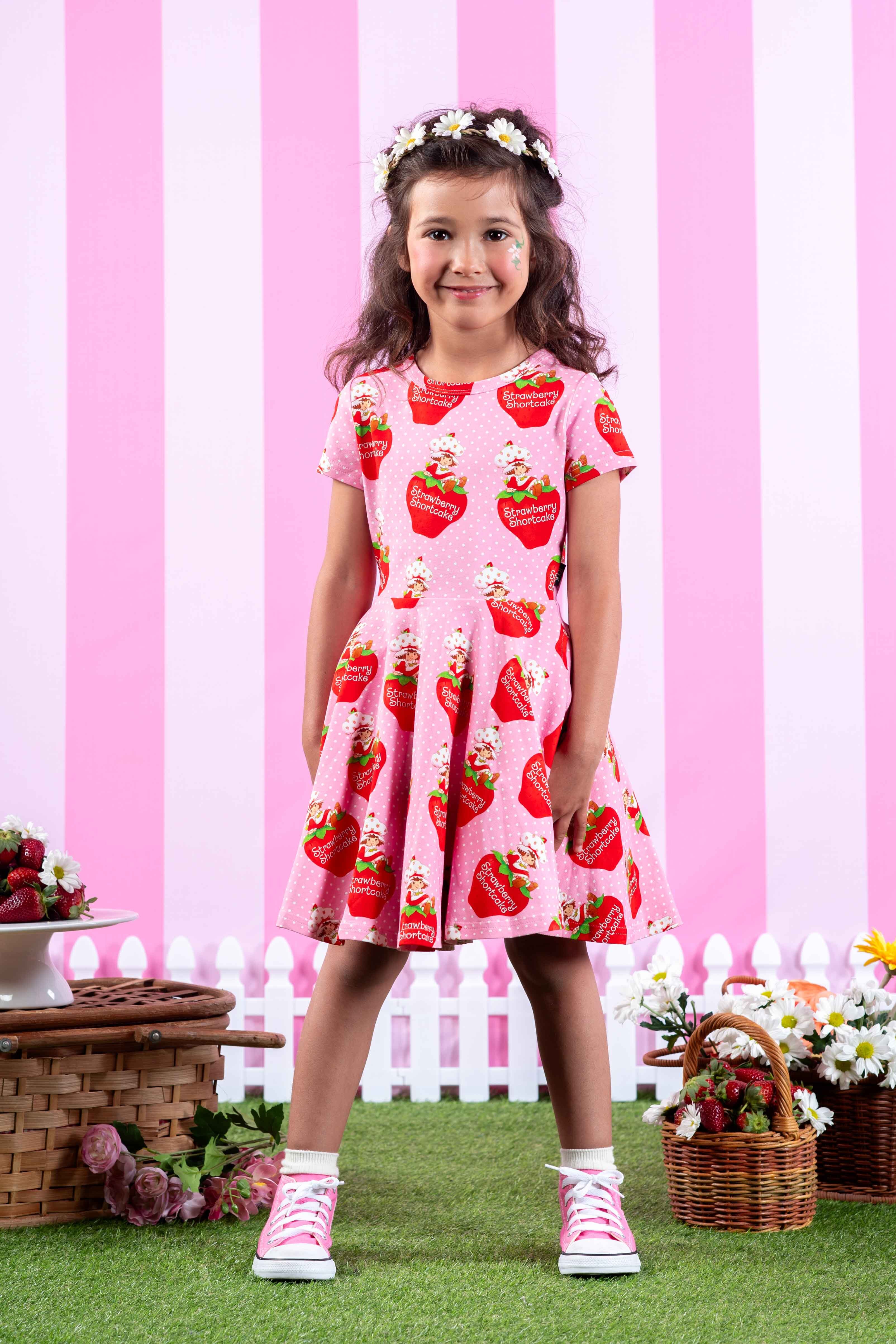Rock Your Kid Strawberry Delight S/S Waisted Dress - CLOTHING-GIRL