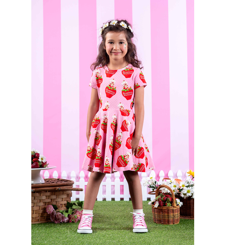 Rock Your Kid Strawberry Delight S/S Waisted Dress