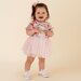 Designer Kidz Frankie Floral S/S Tutu Romper - Pink