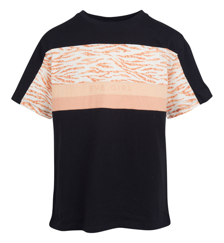 Eve Girl Drew Panel Tee - Black