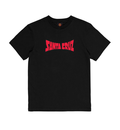 Santa Cruz Logo Arch Check Hand Tee - Black