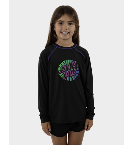 Santa Cruz Rays L/S Rash Guard - Black