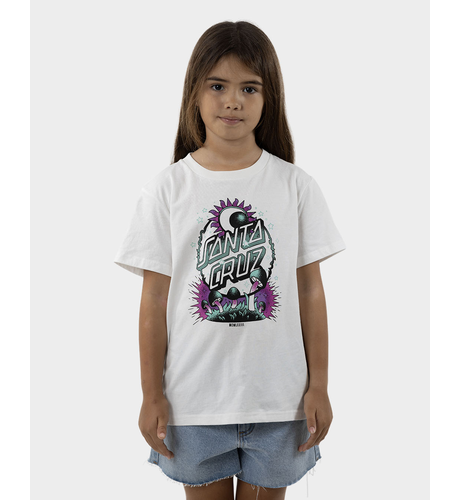 Santa Cruz Dark Arts Dot Front Relaxed Tee - White