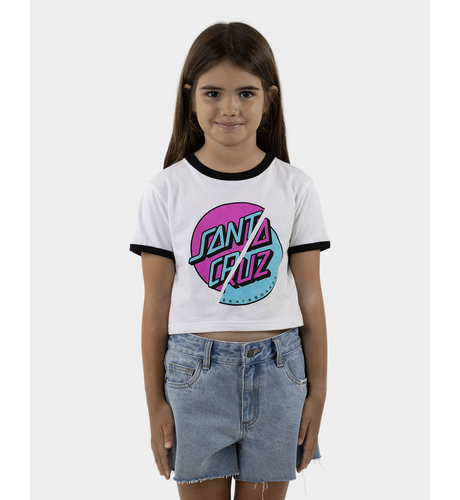 Santa Cruz Double Dot Front Baby Tee - White