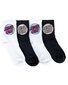 Santa Cruz Other Dot Mid Sock 4pk (Youth 2-8) - Blk/Wht