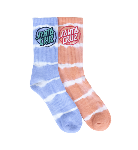 Santa Cruz The Dot Vintage Tie Dye Crew Sock 2pk (Youth 2-8)