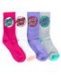 Santa Cruz Other Dot Crew Sock 4pk (Youth 2-8) - Pink/Gmarle/Lilac/Wht