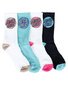 Santa Cruz Pop Dot Sock 4pk (Wmns 6-10) - Wht/Sage/Blk