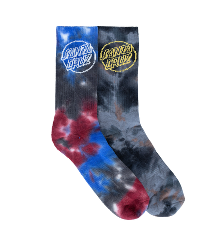 Santa Cruz Opus Dot Sock 2pk (Mens 7-11) - Tie Dye