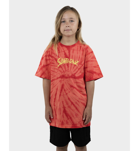 Santa Cruz Bone Slasher Tee - Red Tie Dye