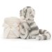 Jellycat Bashful Snow Tiger Soother - Grey & White