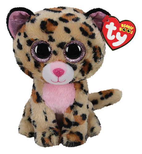 Ty Beanie Boos Livvie - Brown/Pink Leopard