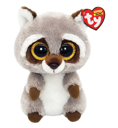 Ty Beanie Boos Oakie - Gray Raccoon