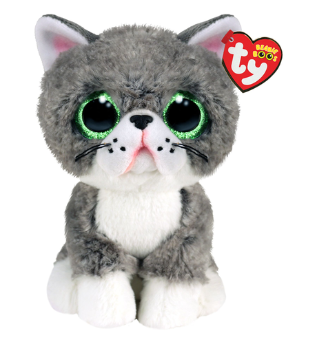 Ty Beanie Boos Fergus - Gray Cat