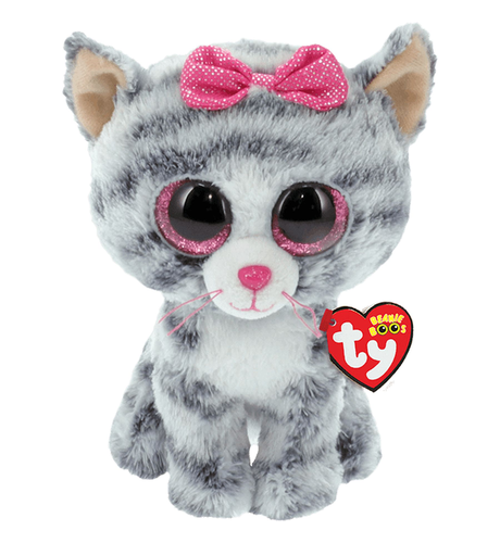 Ty Beanie Boos Kiki - Grey Cat