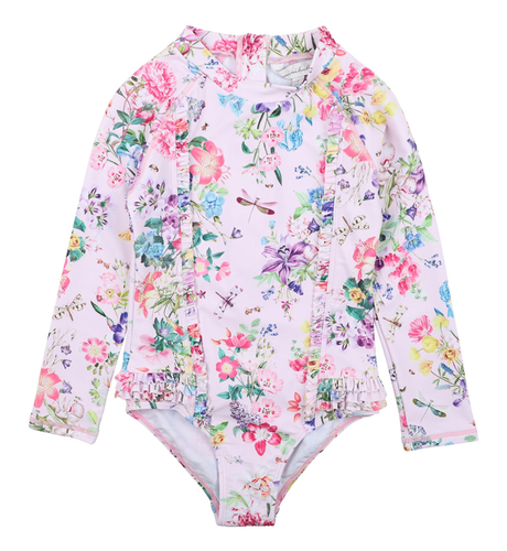 Minihaha Allegra L/S Sunsuit - Pink