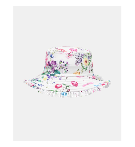 Minihaha Allegra White Print Swim Sun Hat