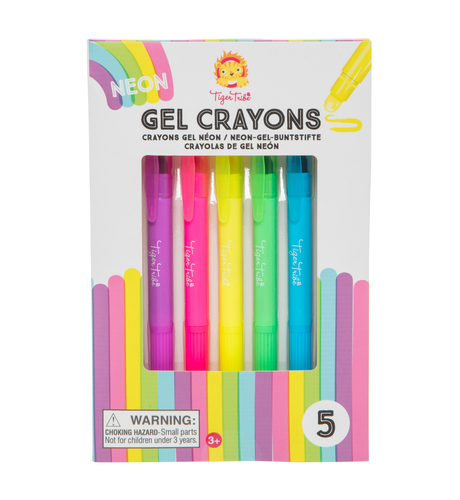 Tiger Tribe Neon Gel Crayons - 5Pk