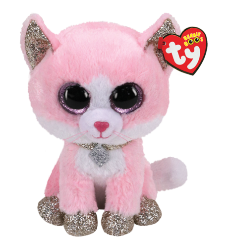 Ty Med Beanie Boos Fiona - Pink Cat