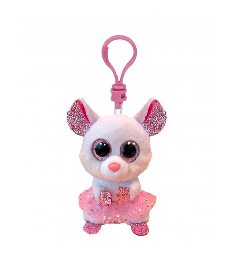 Ty Beanie Boos Clip Nina - White Ballerina Mouse