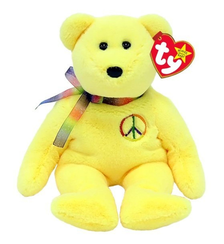 Ty Beanie Babies Peace II - Yellow Bear