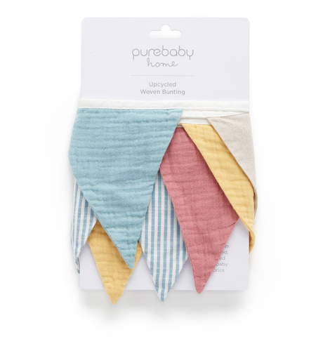 Purebaby Upcycled Woven Bunting