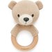 Purebaby Knitted Bear Rattle - Camel