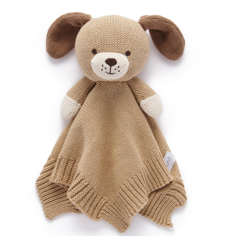 Purebaby Knitted Dog Comforter - Ginger