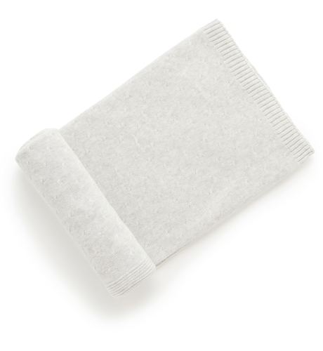 Purebaby Essentials Blanket - Pale Grey Melange