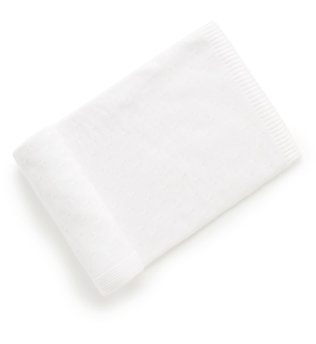 Purebaby Essentials Blanket - White