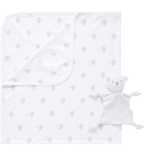 Purebaby Bunny Rug  & Snookie Pack - Pale Grey Tree