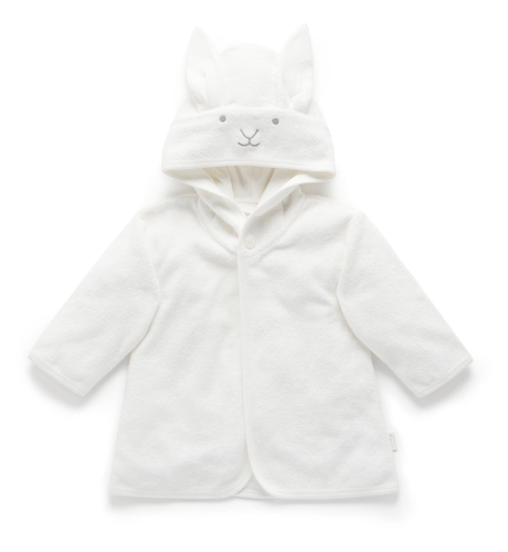 Purebaby Hooded Bathrobe - Vanilla Bunny