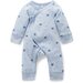 Purebaby Premi Crossover L/S Growsuit - Blue Leaf