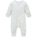 Purebaby Rib Zip Growsuit - Wheat Melange